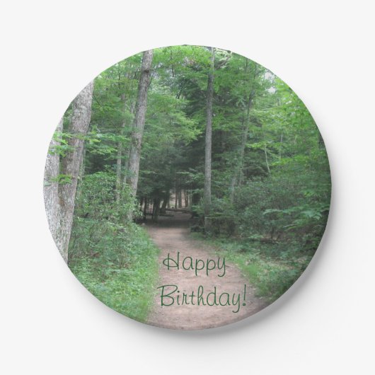 Waldweg Pappteller (Vorderseite)