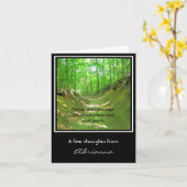 Waldweg-personalisierte Anmerkungs-Karte Karte (Gelbe Blume)