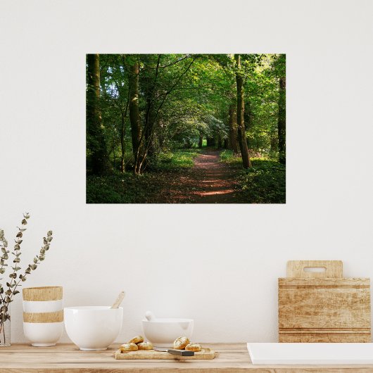 Waldweg Poster (Küche)