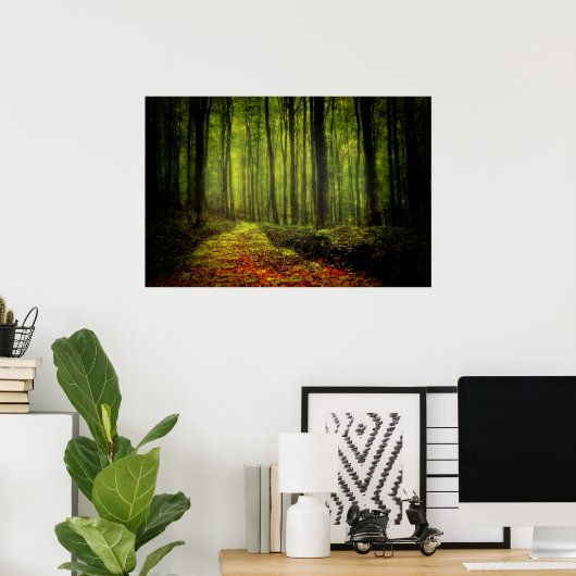 Waldweg Poster (Heimbüro)