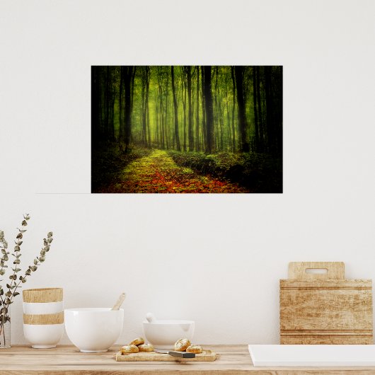 Waldweg Poster (Küche)