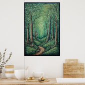 Waldweg Poster (Küche)