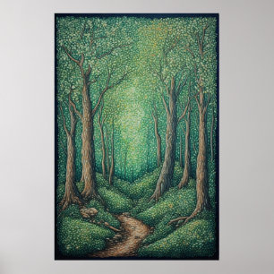 Waldweg Poster