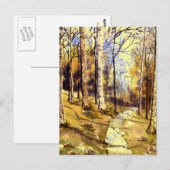 'Waldweg' Postkarte (Vorne/Hinten)