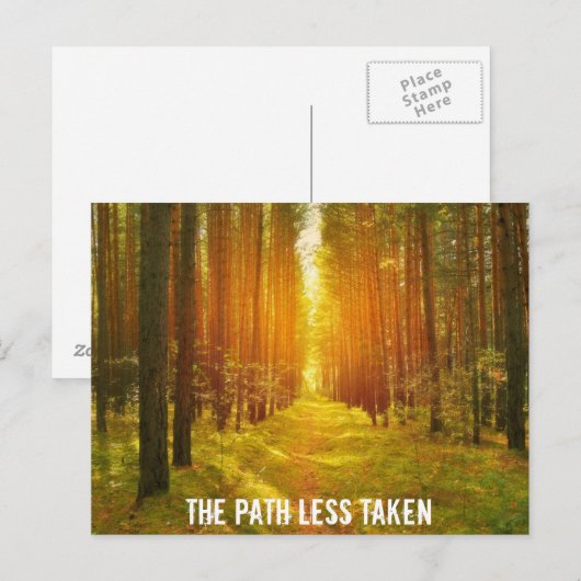 Waldweg Postkarte (Vorne/Hinten)
