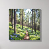 Waldweg Serene im Springtime Leinwanddruck (Vorderseite)