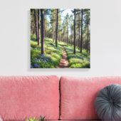 Waldweg Serene im Springtime Leinwanddruck (Insitu (Wohnzimmer))