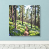 Waldweg Serene im Springtime Leinwanddruck (Insitu (Holzboden))