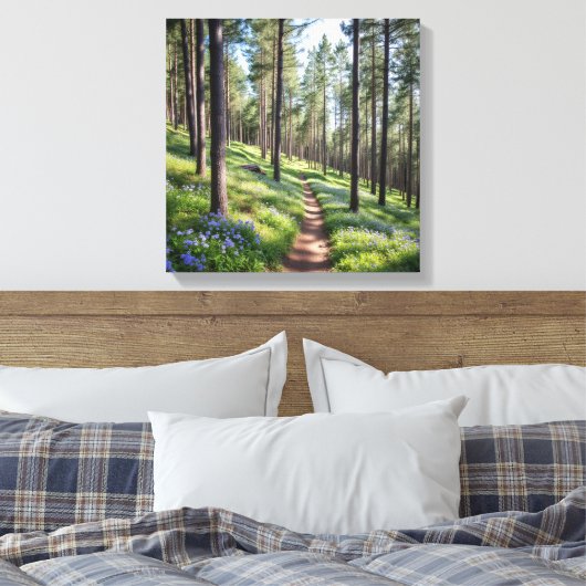 Waldweg Serene im Springtime Leinwanddruck (Insitu (Schlafzimmer))