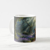 Waldweg-Tasse – Ruhe und Gesellschaft Kaffeetasse (Vorderseite Links)