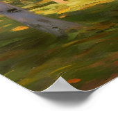 Waldweg, umgeben von üppiger Vegetation Poster (Ecke)