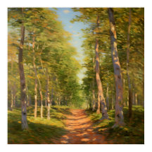 Waldweg, umgeben von üppiger Vegetation