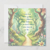 Waldweg und Kostenvoranschlag Karte (Vorderseite)