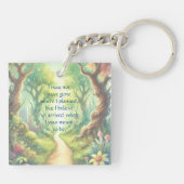 Waldweg und Kostenvoranschlag Schlüsselanhänger (Rückseite)