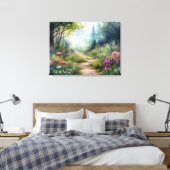 Waldweg und wild lebende Blume Leinwanddruck (Insitu (Schlafzimmer))