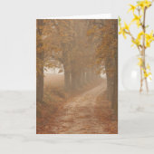 Waldweg vom Foto der Herbstbäume Karte (Gelbe Blume)