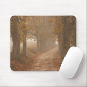 Waldweg vom Foto der Herbstbäume Mousepad (Mit Mouse)