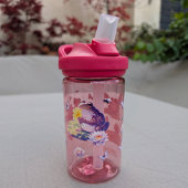 Waldweide Fairy Frog & Water Lily Kids Name Trinkflasche