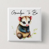 Waldweide Possum Grandpa als Kinderdusche Button (Vorderseite)