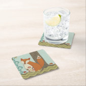 Waldweiden IV Rechteckiger Pappuntersetzer (Vor Ort)