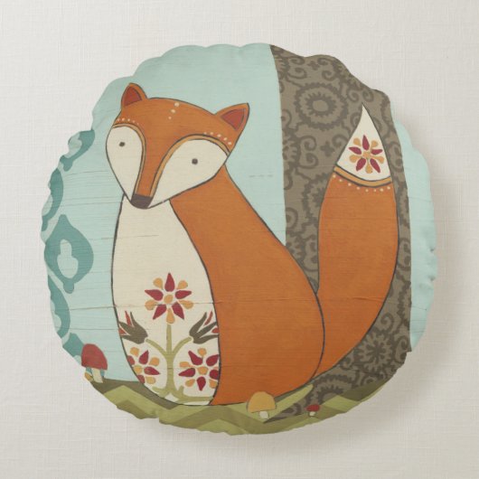 Waldweiden IV Rundes Kissen (Vorderseite)