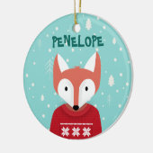 Waldweihnachten Keramik Ornament (Links)