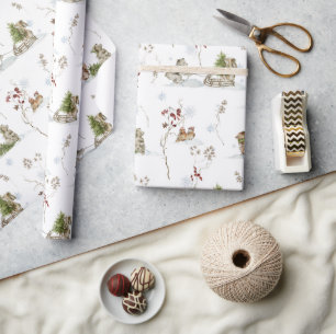 Waldweihnachten Weihnachten Geschenkpapier
