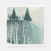 Waldweihnachtsferien Natur. Winterwald Serviette (Vorderseite)