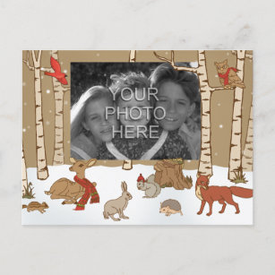 WaldweihnachtsFoto-Postkarte Feiertagspostkarte