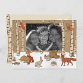 WaldweihnachtsFoto-Postkarte Feiertagspostkarte (Vorne/Hinten)