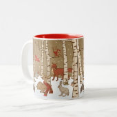 WaldweihnachtsTasse Zweifarbige Tasse (Vorderseite Links)