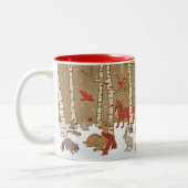 WaldweihnachtsTasse Zweifarbige Tasse (Links)