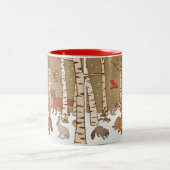 WaldweihnachtsTasse Zweifarbige Tasse (Mittel)