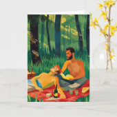 Waldwiesen-Picknick-Nachmittag Karte (Gelbe Blume)