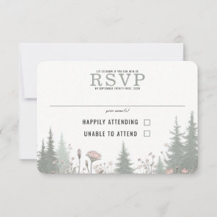 Waldwiesenhochzeit RSVP Karte