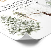 Waldwild im Winterwald Schnuller Jagd Poster (Ecke)