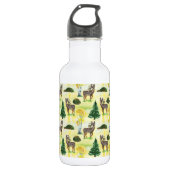 Waldwild Wasserfarbe Edelstahlflasche (Vorderseite)