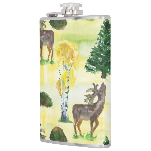 Waldwild Wasserfarbe Flachmann (Links)