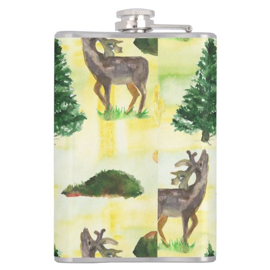 Waldwild Wasserfarbe Flachmann (Rückseite)