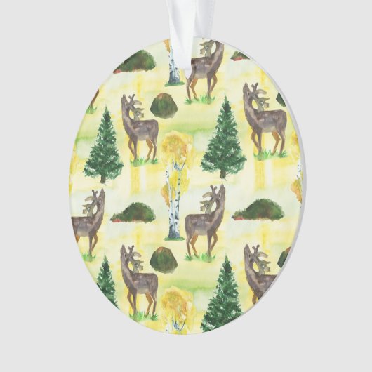 Waldwild Wasserfarbe Ornament (Vorderseite)