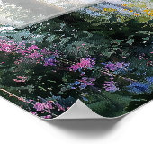 Waldwildblumen-Blumen-Hochzeits-Willkommensschild Poster (Ecke)