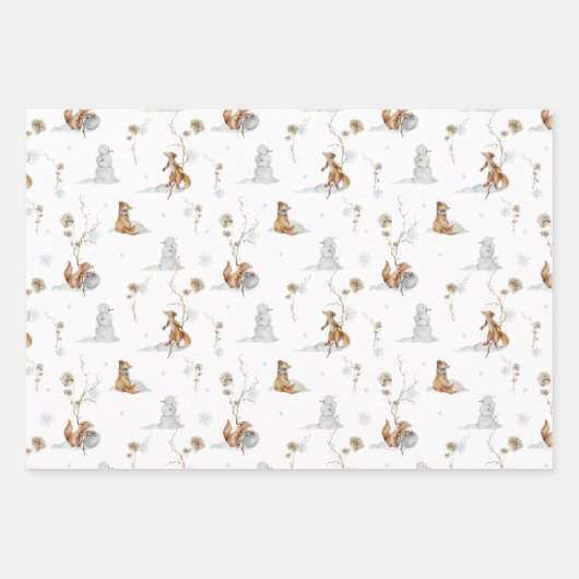 WaldWinter | Weihnachten Geschenkpapier Set (Vorderseite 2)