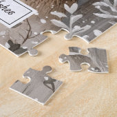 Waldwinterhirsch Schnee Weihnachten Puzzle (Seite)