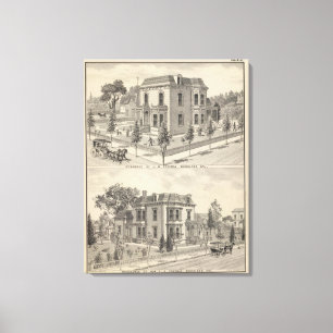 Waldwohnsitze lithographiert leinwanddruck