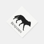 Waldwolf-Charm Serviette (Ecke)