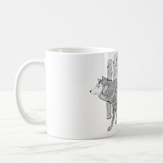 Waldwolf Kaffeetasse (Links)