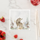 Waldwolf und Hirschwald Serviette (Beispiel)