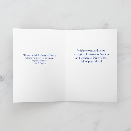 Waldwunder ausspioniert feiertagskarte (Innenseite)