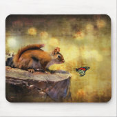 Waldwunder - Eichhörnchen u. Schmetterling Mousepad (Vorne)