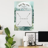 Waldwunder Rustikale Hochzeits-Fotobox Poster (Heimbüro)